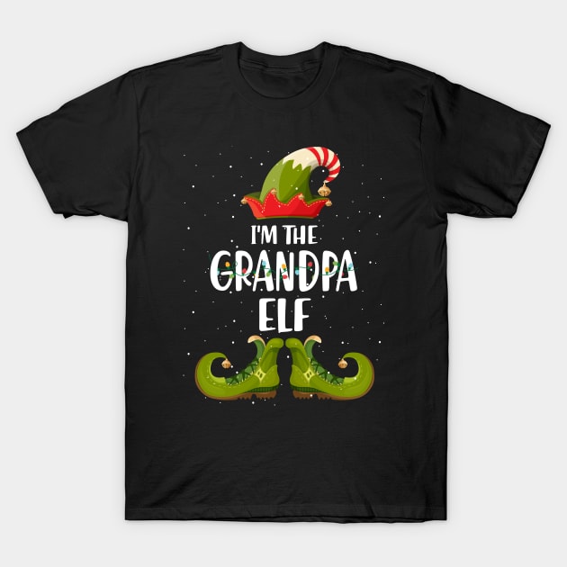 Im The Grandpa Elf Shirt Matching Christmas Family Gift T-Shirt by intelus